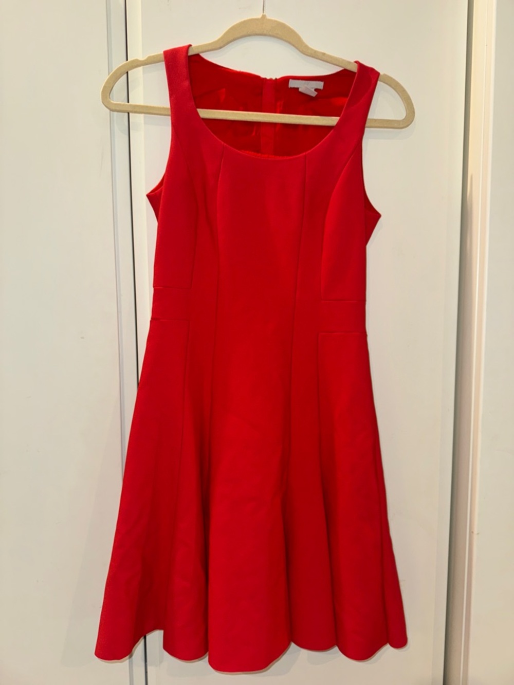 H&M Red Sleeveless Fit & Flare Dress